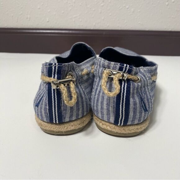 Nautica Rudder Denim Striped Slip-On Espadrille Deck Shoes Women's Size 10 - Picture 10 of 14
